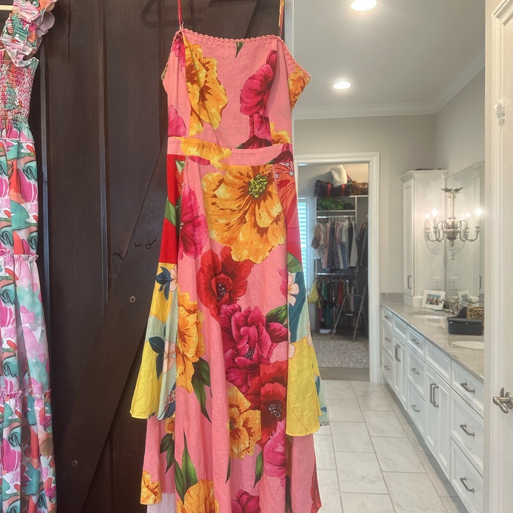 Farm Rio Floral Spaghetti Strap Dress